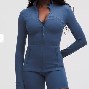 Lululemon Define Jacket Nulu- Blue Twill- Size 8